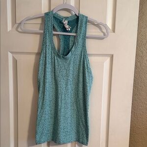 Athleta Teal Speckled Tank Top